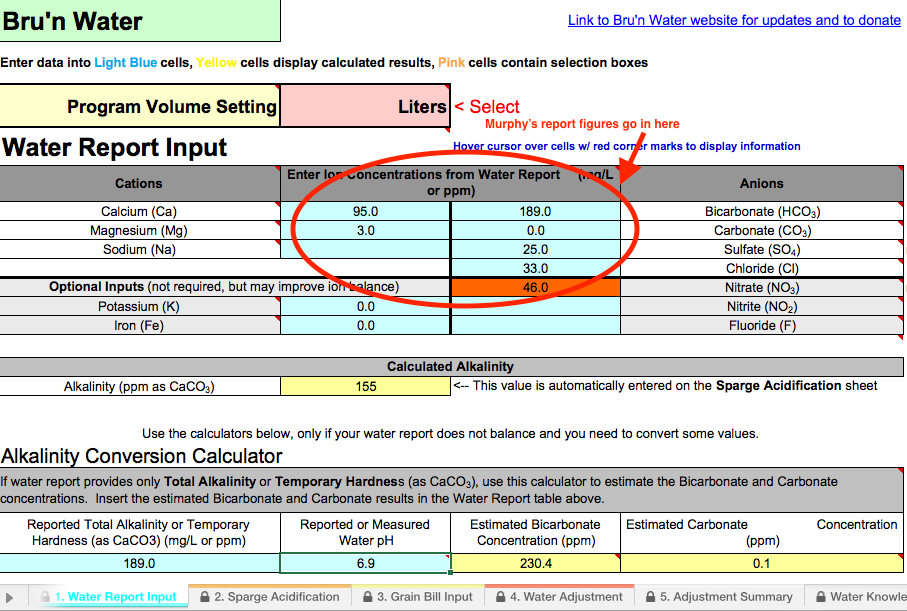 Bru'n Water ion input section